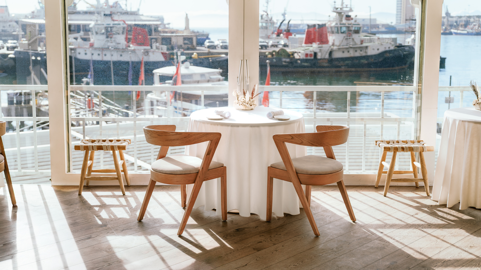 Woodbender Kariba Dining Chairs at Pier Cape Town, South Africa