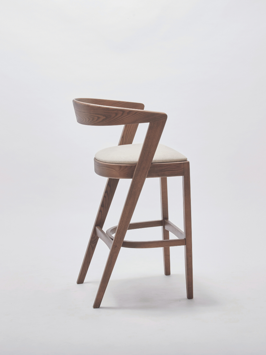 Dining Furniture, Bar Stool, Kitchen Stool, Counter Stool, Custom Furniture, Woodbender, back side view